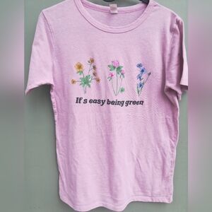Graphic Lavender Floral Short Sleeve T-Shirt
